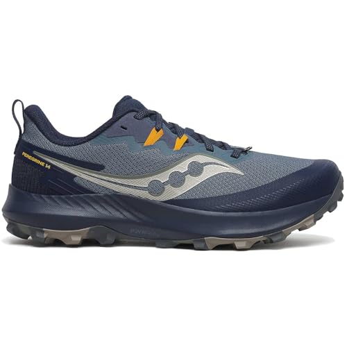 Saucony Men's Peregrine 14 Sneaker, Dusk/Navy, 8.5