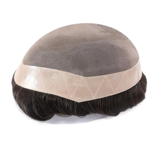 Postiche pour homme cheveux clairsemés dark brown 7x9 - 3