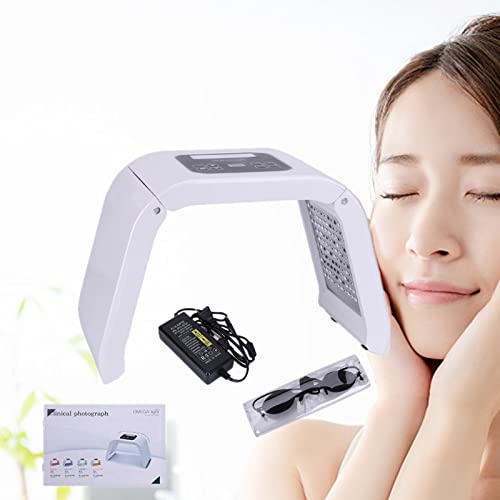 LED Fotodinámico Máquina de Arrugas Cuidado 7 Colores Facial Antienvejecimiento Rejuvenecimiento Lámpara Instrumento (A) Cover