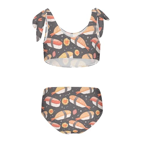 Wusikd Shrimp Sushi Girls Swimsuits Two Piece Swimwear Bikini Set for for Girls Size 3T2