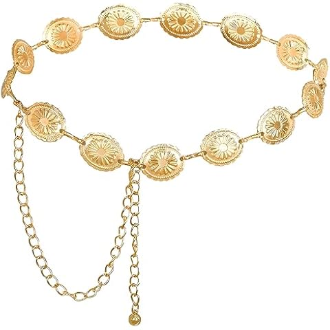 Gold Daisy Concho Adjustable Waist Chain Cover