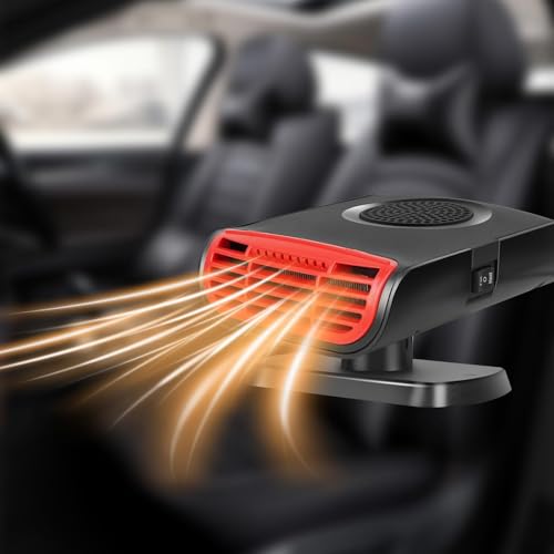 Car Heater 12V 150W Portable Car Heater New upgrade Portable, Auto Heater Fan, Car Windshield Defogger Defroster, 2 in1 Fast Heating or Cooling Fan, Auto Heater Fan Plug in Cigarette Lighter