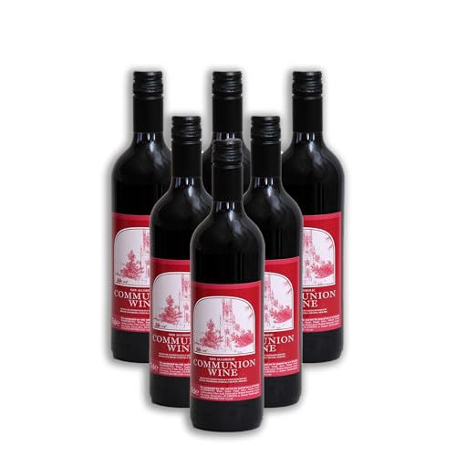 6 Bottles 0.75l of Non Alcoholic Communion Wine Alcohol Free Wine for Church Services Religious Celebrations Holy Sacrament Altar Wine Non Alcoholic Red Wine