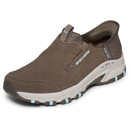 Image of Skechers Women's Hillcrest Sunapee | Suede & mesh upper with twin gore panels, Air-Cooled Memory Foam Insole, Heel Pillow holds your foot secure