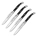 PracticDomus 3 Claveles - Set di 4 Coltelli da Bistecca in Acciaio Inox Gamma Bistro, Manico in ABS Ergonomico