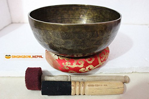 Bol chantant Mantra de 25,4 cm pour thérapie musicale et guérison