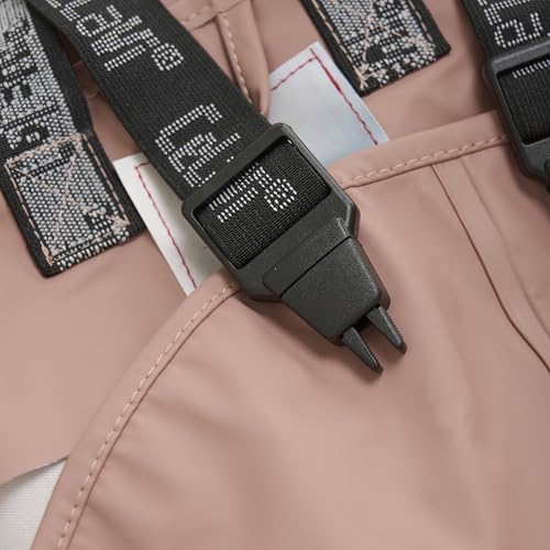 Image of CeLaVi European Kids Rain Suit for Boys Girls with Detachable Hood, Waterproof 2 Pcs Rain Jacket w /Pants or Dungarees
