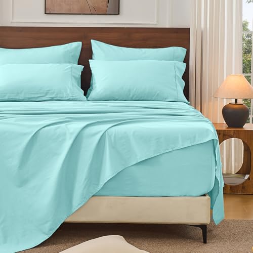 Image of Bedlifes 100% French Linen Queen Bedding Set - 18-24 inch Extra Deep, 4-Piece | Soft & Durable, Breathable & Cooling, Flax Linen Sheet, OEKO-TEX Certified, Moisture Wicking, Easy Care, Machine Washable