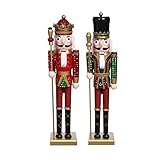 Mark Roberts 2020 Sequined Nutcracker Guard Figurine, Assortment of 2, 24 inches - Nutcracker Christmas Decor for Grand Holiday Decoration