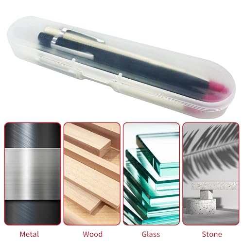 SHUIYUE 6 Stück Reißnadel für Metall Gravurstifte, Wolframkarbid Anreisswerkzeug Anreissnadel Scriber, Multifunktion Reißnadeln mit Rot Schutzhülle für die Gravur von Metall Holz Keramik Glas