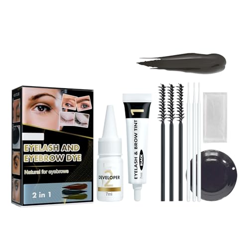 Kit de Coloración de Cejas - Coloración permanente 2 en 1, resistente al agua, para unas cejas de aspecto natural que no se corren, incluso al nadar, hacer ejercicio o sudar.
