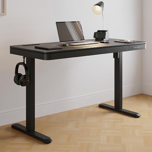 Realspace® 47" Vetra Electric Height-Adjustable Standing Desk, Black