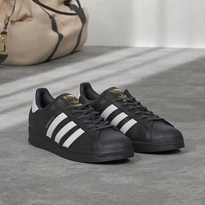 adidas Originals Men's Superstar Sneaker, Black/Core White/Black, 10.5