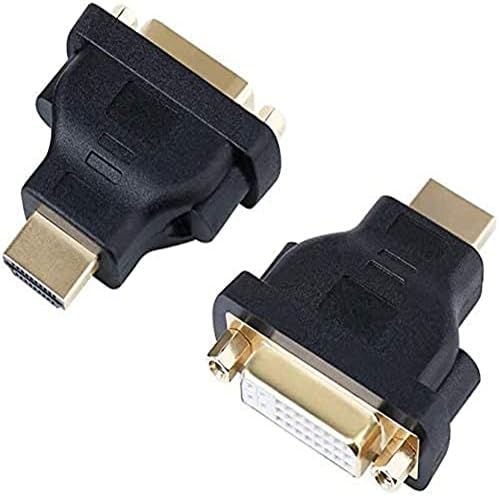 DTech DVI Female to HDMI Male Adapter Bi-Directional High Speed DVI 24+5 Port Converter for HDTV, Plasma, DVD and Projector