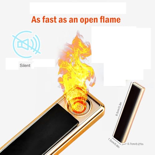 Encendedor USB recargable resistente al viento azul miniatura 6