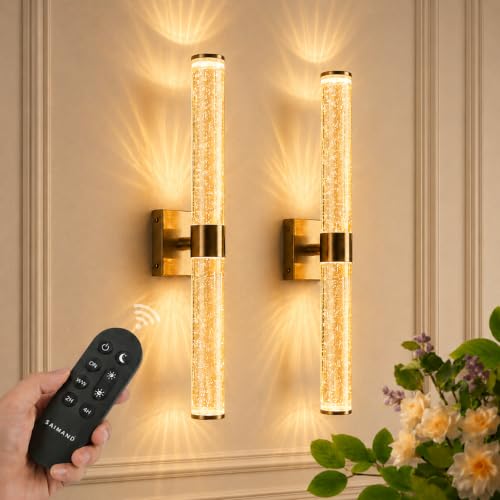 Image of Wireless wall sconces Set of Two, 16000mAh Large Capacity-22 Inch