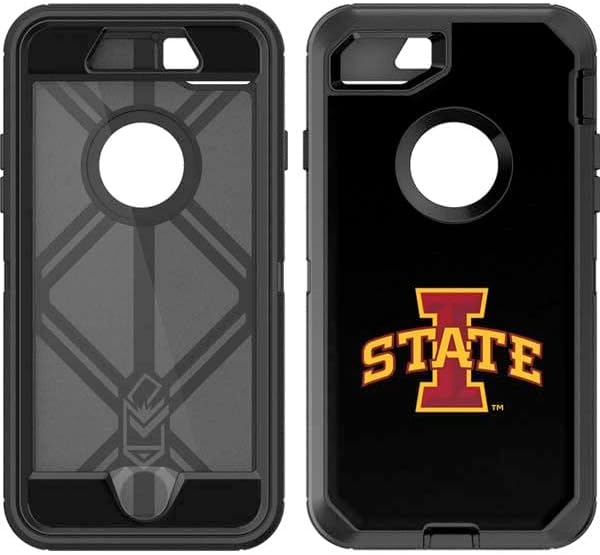 Skinit Decal Skin Compatible with OtterBox Defender iPhone 7 - Officially Licensed College Iowa State Black Design