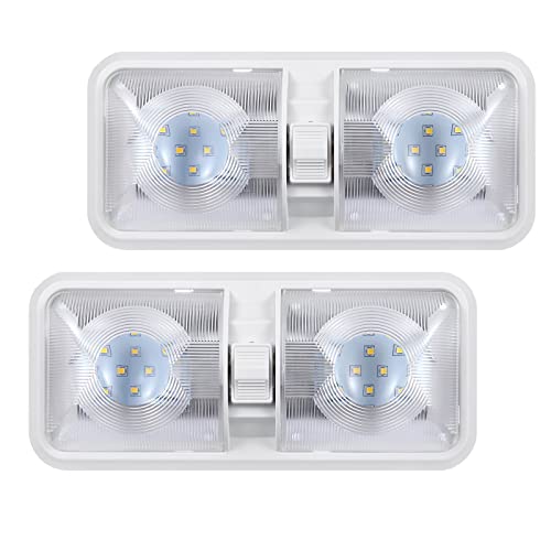 Image of 12V RV LED Lights with ON /Off Switch - Neutral 4500K 8W 600LM, Interior Lighting for RV Van Trailer Camper Boat - Pack of 2