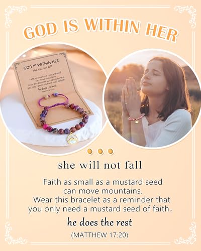 Image of Eryuor Silver /Gold Move Mountains-Mustard Seed Bracelet Catholic Christian Easter Christmas Birthday Gifts