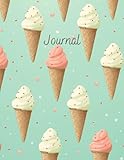 Ice Cream Journal, 100 Lined Pages, 8.5 x 11 inches, Great for Kids, Adults, Teens, Children