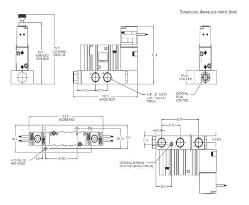 Distributeur à tiroir 4 voies 8574-DFFC-1BA 413A-00A-DM-DFRA-1BA de rechange - 4
