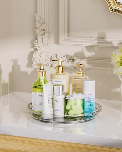 LAMU 2 Pack Lazy Susan Organizer 9.25 inch Lazy Susan Turntable for Cabinet, Rotating Spice Organization for Cabinet, Ki - Additional View