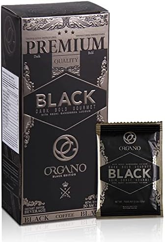 Organo Gold Gourmet Black Ganoderma Coffee (1 Box of 30 Sachets)