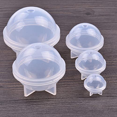Exceart 2Pcs Crystal Epoxy Sphere Resin Molds Round Ball Silicone Molds Diy Soap Candle Ball Mold Ball Mold Diy #TOP1