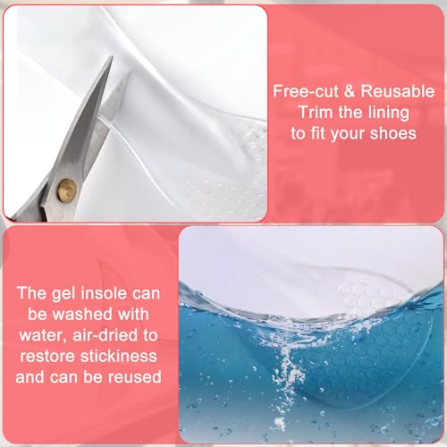 2 pares de plantillas de gel transparentes para tacones altos miniatura 4