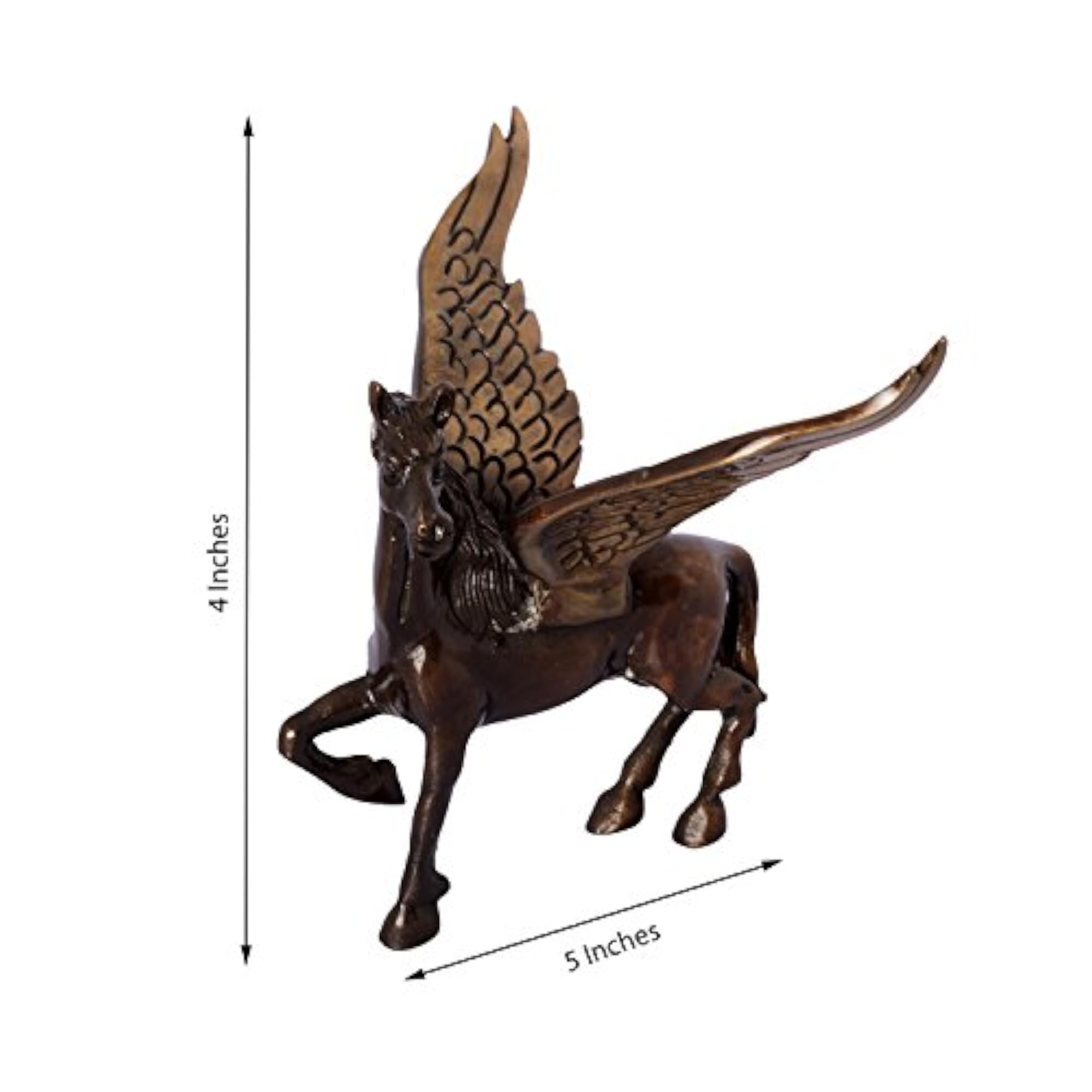 Designer Peacock Rakhi with Flying Angel Horse Statue