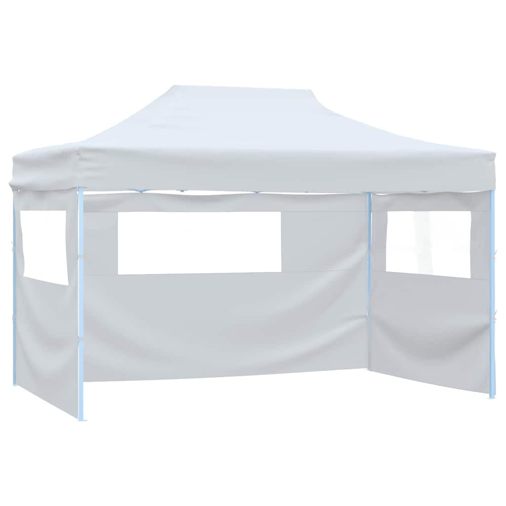 Składany Namiot Imprezowy 4 Ściany 280x410x315 cm Stal | Tkanina Oxford 600D, Powłoka PVC, Wodoodporny Dach, Przezroczyste Okna, Łatwy Montaż
