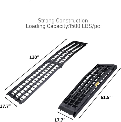Lemniscate Loading Ramp, Heavy Duty Truck Ramp, Folding Truck Ramps, Black Motorcycle Ramp, Aluminum Loading Ramp For Utvs, Atvs, Dirt Bike, Lawn Mowers, Snowblower-3 Pack #TOP1