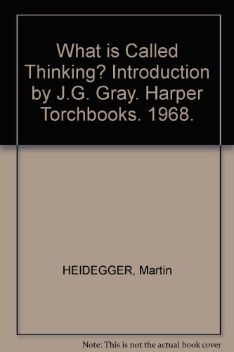 What is called thinking? B0000CODJB Book Cover