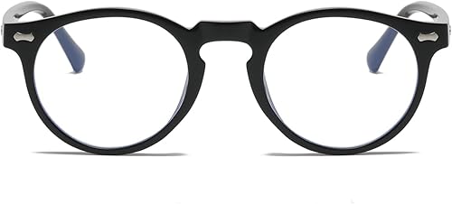 Miniatura 2 de JOVAKIT Gafas redondas de luz azul para mujeres y hombres, a la moda, retro, con marco circular, anteojos para computadora, antifatiga ocular