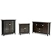SIMPLIHOME Bedford Storage Cabinet - 39 inch Wide Solid Wood Medium Cabinet in Dark Tobacco Brown, Transitional Console for Living Room, Entryway, or Dining Room with Glass Doors and Shelves