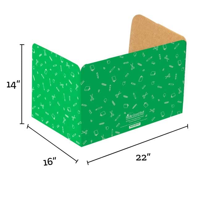 Image of Really Good Stuff Large Privacy Shields Set of 12, Green, Matte Finish