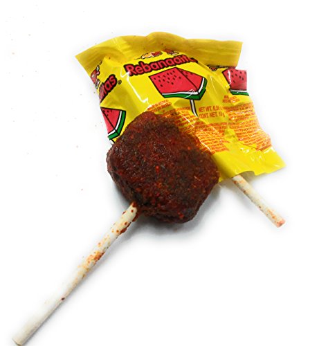 Dulces Vero Vero Rebanadita Paletas Sabor Fresa Con Chile Mexican Hard Candy Chili Pops, 1.5 Pounds, 40 Pc #TOP6