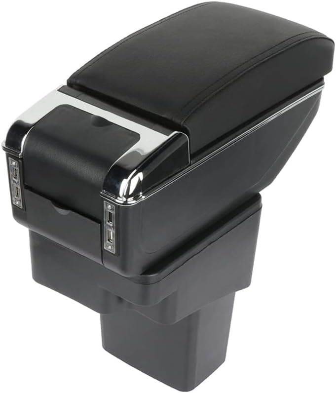 ECCPP Armrest Center Console for Nissan Juke 2010 2011 2012 2013 2014 2015 Armrest Center Console Box W/Cover Black
