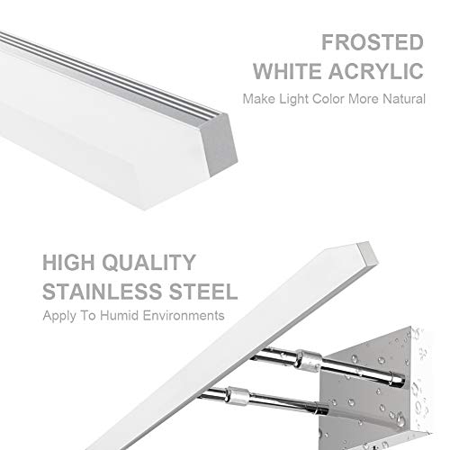 Image of Aipsun 31.5in Dimmable Modern LED Vanity Lights for Bathroom Light Fixtures Over Mirror Chrome Adjustable Bath Lighting(White Light)