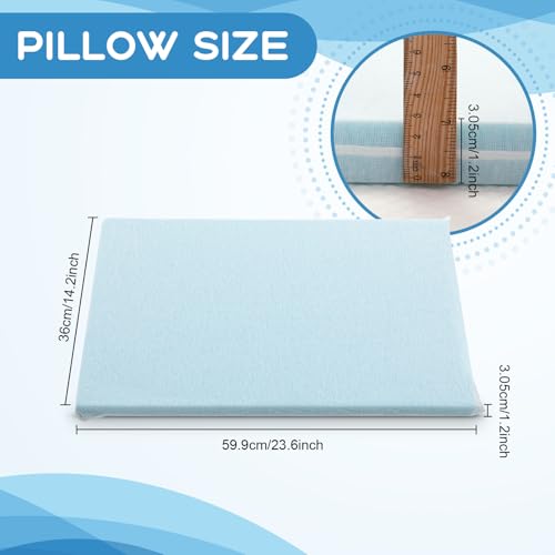 Beeveer 2 Pcs Thin Flat Memory Foam Pillow, Blue by Beeveer - Used condition - Image 2