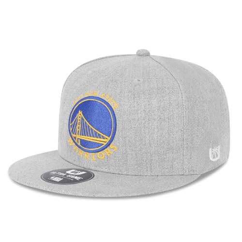 Ultra Game Mens NBA Official Twill Snap Back Ultimate Baseball Cap Hat Golden State Warriors Heather Gray One Size