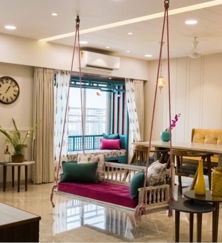 Image of Q1 Beads 2 Pcs Spring Metal Spring for Hanging Swing Jhula Accessories Set For Hammock Swings Chairs, Porch Swings Used For Boxing Bag, Hang Any Article Etc. (Chrome)
