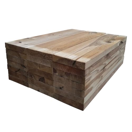 Lot de 21 lames de terrasse KDI de 60 cm (1,83 m²), 27 x 145 mm, striées, lisses