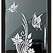 DD Dotzler Design Fensterbild Blumenranke Schmetterlinge selbstklebend geeignet für Dusche Wand Auto Glastüren Fenstertattoo Aufkleber Folie 2111-2