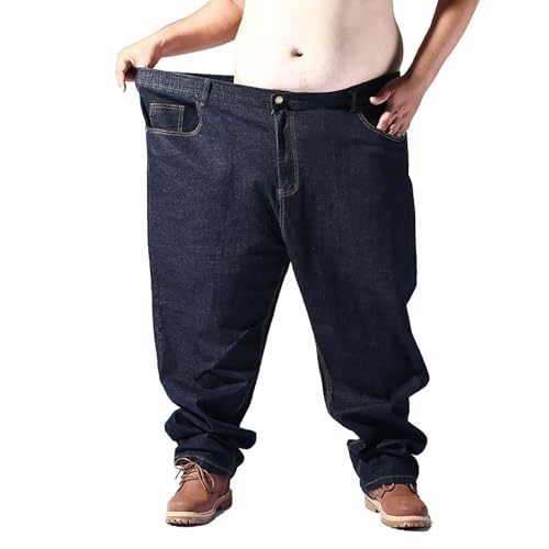 Big and Tall Jeans for Men Baggy 8XL Wide Legs Denim Pants Summer Loose Casual Jeans Plus Size Comfy Trousers