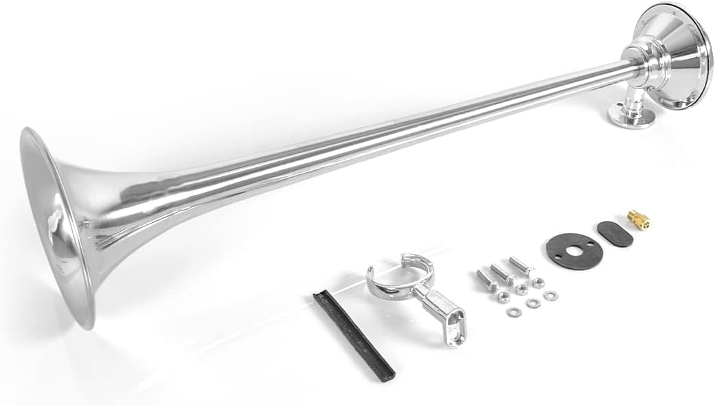 SEPEY Truck Air Horn 150DB 25.1 inch Long Single Trumpet Horns Kit universal for Car Train Boat