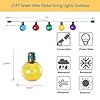 Vigdur Outdoor String Lights 21FT Patio Lights with 35 Shatterproof G40 Plastic Bulbs, Outside Hanging Light Waterproof for Porch Deck Garden Backyard Party