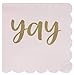 100 Pack Pastel Paper Napkins with Gold Foil Quotes, Birthday Party Decorations, Scalloped Edge (4 Colors, 5 x 5 In)