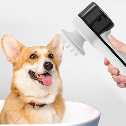 Brosse de bain pour chien distributrice de mousse avec peigne de massage doux