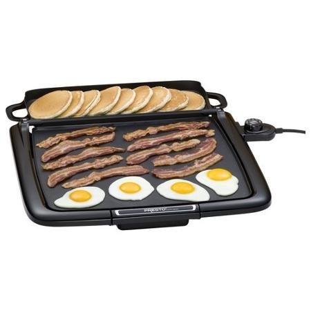 Black Griddle with Multi-Function Warming Tray